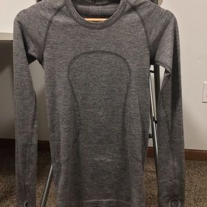 Gray Lululemon Long Sleeve Top